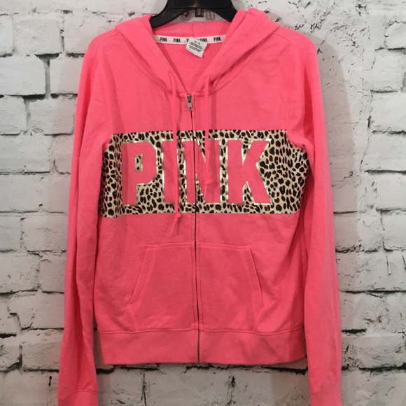 PINK Victoria's Secret Jackets & Blazers - EUC VS Pink hoodie French terry jacket